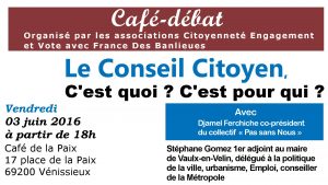 Café debat conseil citoyens