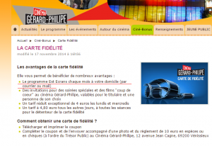 Carte Fidélité Ciné Bonus Cinéma Vénissieux Cinéma Gérard Philippe Ville de Vénissieux