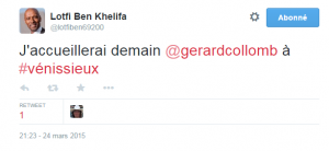 Lotfi Ben Khelifa sur Twitter    J accueillerai demain  gerardcollomb à  vénissieux