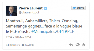 Municipales 2014 Pierre laurent twitter