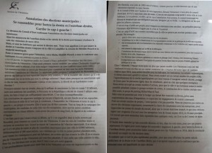 PCF lettre election