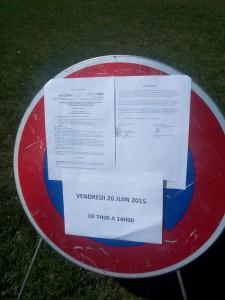 Stationnement interdit 26 juin 2015