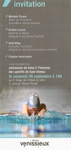 invitation Sport haut niveau Vénissieux