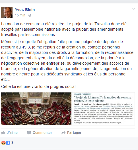 Motion De Censure Rejetée : Blein Se Réjouit - VénissieuxInfos